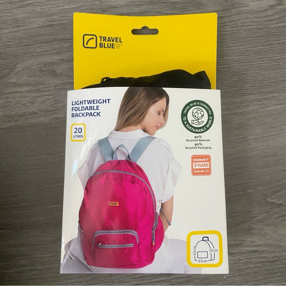Travel Backpack - Lightweight & Folds Up NWT